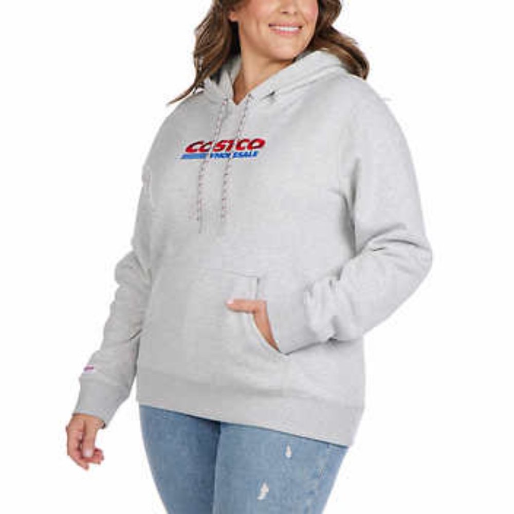 NWT Costco Wholesale Unisex Logo Hoodie, Gray, Men's Small/Women's Medium - Picture 6 of 6